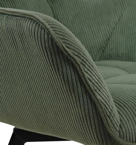 Jedálenská stolička Jordi Cord - zelená