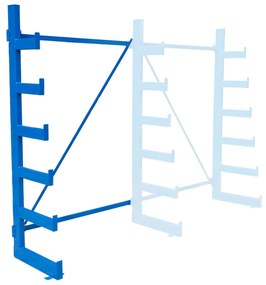 Konzolový regál prístavný, jednostranný, stromčekový, 2000 x 1330 x 624 mm, 6 poschodí