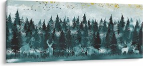 Obraz - Zvieratá v lese (120x50 cm)