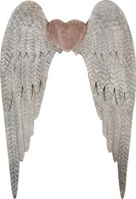 Zinková antik nástenná dekorácia anjelské krídla Wings Angel - 79*6*113 cm