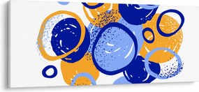 Obraz - Svetlý motív s kruhmi (120x50 cm)