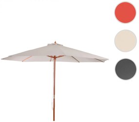 Slnečník Florida Ø 3,5m - polyester/drevo 7kg - krémová