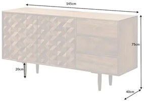 Komoda 43737 Alpine 145cm Drevo Acacia Honey  - Komfort-nábytok