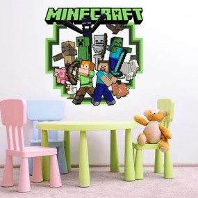 Minecraft 2 - textilná nálepka na stenu