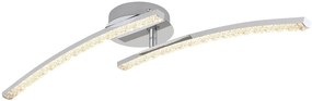 GLOBO Kúpeľňové stropné flexibilné LED svetlo JULES, 12W, teplá-studená biela, chrómované