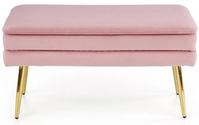 Taburetka Velva ružová/zlatá