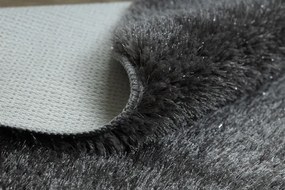 Kúpeľňový koberček SYNERGY glamour / lurex, sivý kruh