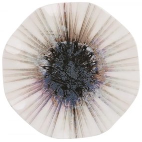 Porcelánová sada 24 ks talířů Abstract bílá/modrá