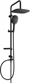Mexen sprchový set X22 s hornou hlavicou 26x24cm, čierna, 798222291-70