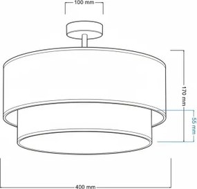 Brilagi-LED Detský prisadený luster BOBO 1xE27/60W/230V pr.40cm krém./modrá/medvedík