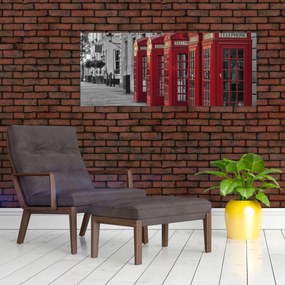 Obraz - Londýnske telefónne búdky (120x50 cm)