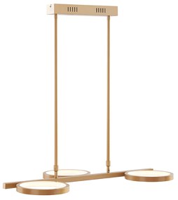 Moderné závesné svietidlo zlaté vrátane LED 3-stupňové stmievateľné 3-svetlo - Vivé