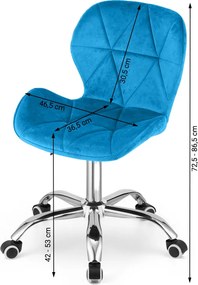 AKCIA Kráľovsky modré kancelárske kreslo AVOLA VELVET II. akosť