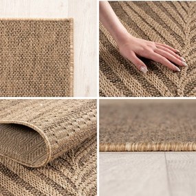 Hnedý okrúhly vnútorný a vonkajší koberec ø 120 cm Timber 1403 – Ayyildiz Carpets