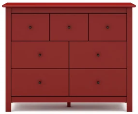 Červená nízka komoda z borovicového dreva 110x80 cm Misti – Marckeric