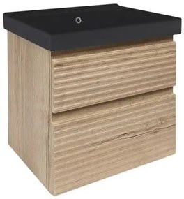 Kúpeľňová skrinka s umývadlom Naturel Savona 58x53x45 cm dub mat SAVONA260DHU1B, 1 ks