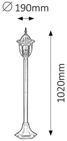 Rabalux 8345 -  Vonkajšia lampa MILANO 1xE27/60W/230V