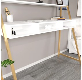 Písací stôl Decorative (biela + zlatá). Vlastná spoľahlivá doprava až k Vám domov. 1108017