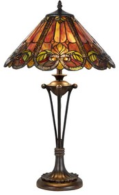 Lampa Tiffany vitrážová červená kolekcia FIRE Ø40*64