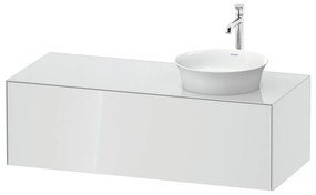 DURAVIT White Tulip závesná skrinka pod umývadlo na dosku vpravo, 1 zásuvka, 1300 x 550 x 408 mm, biela vysoký lesk, WT4977R8585