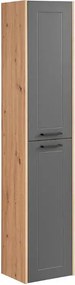Závěsná vysoká koupelnová skříňka Sintra 800 35 cm dub Artisan/grafit