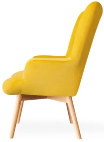 Kreslo MOSS zamatové žlté SS22 925829