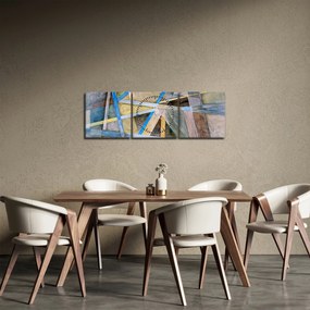 Obraz - Abstrakcia (s hodinami) (90x30 cm)