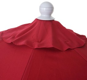 Slnečník polkruh Parla - polyester/hliník - 300cm bordová bez stojanu