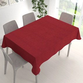Biante Obdĺžnikový obrus/imitácia brúsenej kože Alcantara ALC-018 Vínovo červený 100x160 cm
