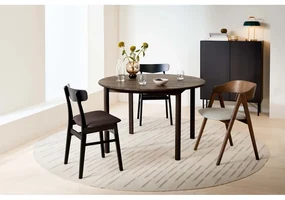 Hnedý okrúhly rozkladací jedálenský stôl z dubového dreva ø 120 cm Noor – Hammel Furniture