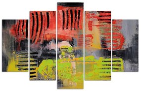 Gario Obraz na plátne Hra farieb - 5 dielny Rozmery: 100 x 70 cm