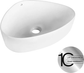 Laveo Umývadlo na dosku Asymmetric 50,5x41 cm - VUA_6251, keramika, biele