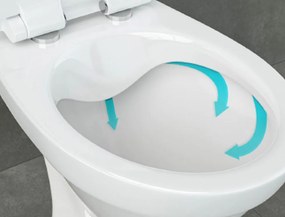 Cersanit Carsania II CleanOn WC kombi + pomaly padajúce sedátko, zadný odpad, 3/6L, K11-2340