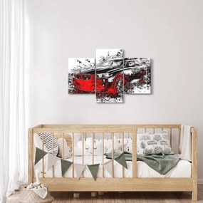 Obraz - Maľované auto v akcii (90x60 cm)