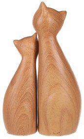 Dekorácia Mačky, 11 x 6 x 17 cm, set 2 ks, polyresin