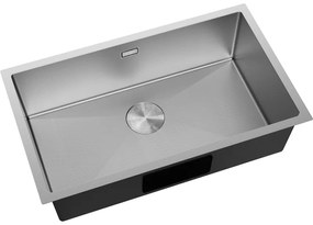 Mexen Trixo, 1-komorový nerezový drez 750 x 440 mm, brúsena oceľ, vzor voština, 6415751000-01HC