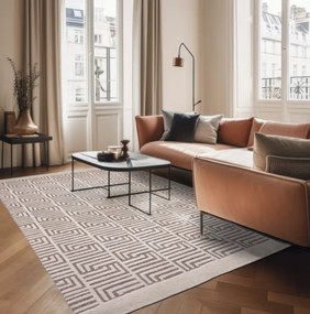 Dizajnový vlnený koberec v béžovo krémovom prevedení Alster Šírka: 80 cm | Dĺžka: 150 cm