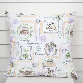 Biante Dekoračná obliečka na vankúš Leona LN-125 Levandule a olivy 50 x 50 cm