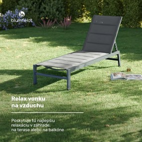 Blumfeldt Renazzo Lounge ležadlo, nosnosť 120 kg, 5-stupňové, vodoodpudivé
