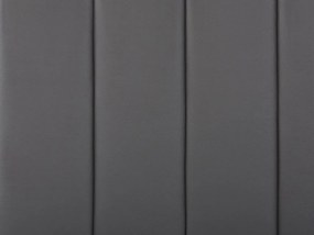 Posteľ z umelej kože 140 x 200 cm sivá POITIERS Beliani