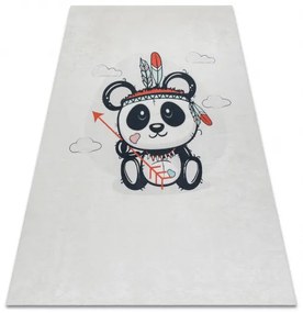 BAMBINO 1129 Prateľný koberec panda, protišmykový - krém