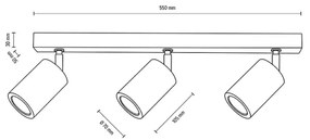 Spot-Light 3913174 - LED stropné bodové svietidlo MATTI 3xGU10/5W/230V dub