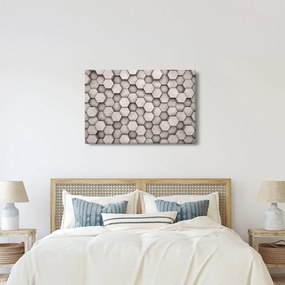 Obraz - Hexagóny v betónovom dizajne (90x60 cm)