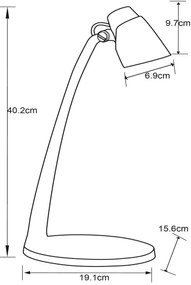 Lucide 18660/05/31 - LED Stolná lampa LUDO LED/4,5W/230V biela