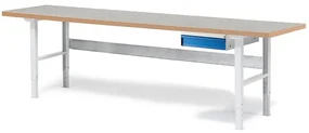 Dielenský stôl SOLID, so zásuvkou, nosnosť 750 kg, 2500x800 mm, vinyl