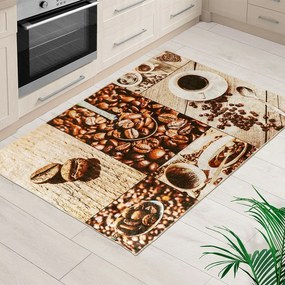 Bellatex Koberec 3D tlač Kávové zrnká, 80 x 120 cm
