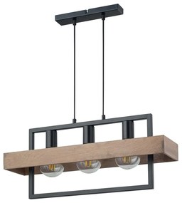 Luster na lanku ROBIN 3xE27/60W/230V drevo