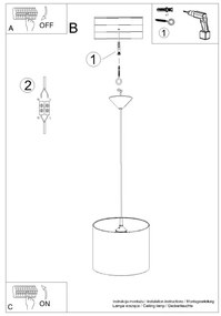 Sollux SL.1416 - Detský luster na lanku FAIRY 1xE27/15W/230V pr. 30 cm