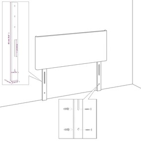 Čelo k boxpringovej posteli 90 cm tmavosivé