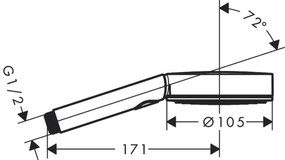 Hansgrohe Pulsify Select S, ručná sprcha 105 3jet Activation, chrómová, HAN-24100000